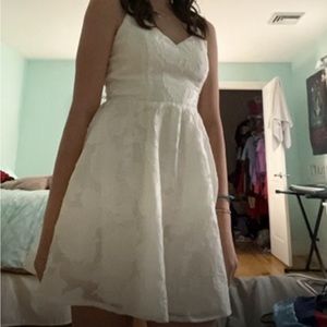 beautiful white mini dress